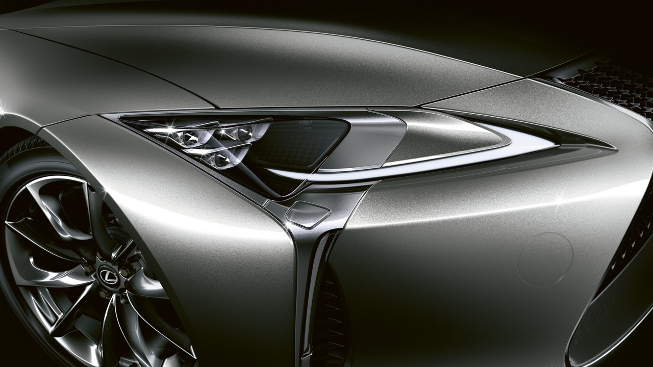 Lexus LC Convertible triple headlights